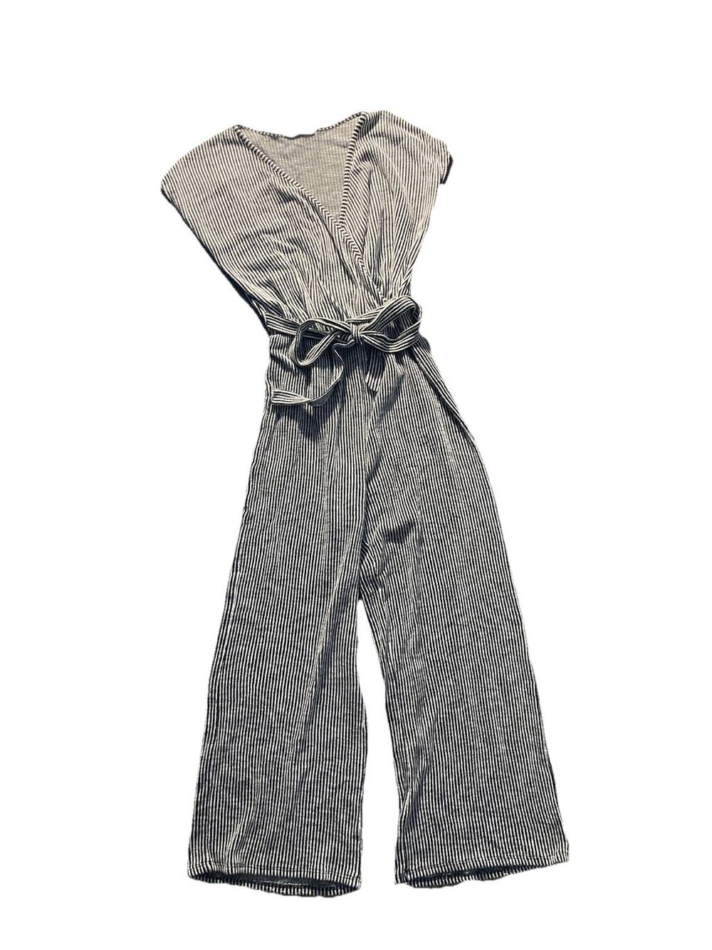 Striped Black And White Romper Pants Caution To The Wind Striped Jumper Women’s